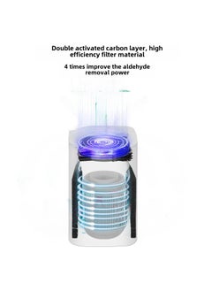 Buy New Home Air Purifier Multi-Function Odor Removal Small Square-white [activated carbon filter + efficient HEPA filter]] in UAE