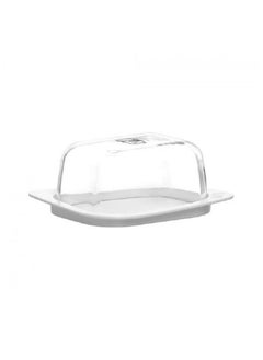 Buy Pera Butter Dish, Plastic Plate And 405 Ml Cover in UAE