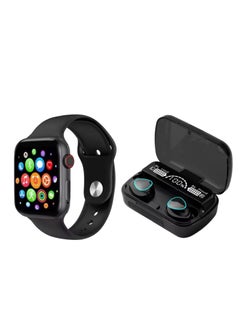 Buy T500 Full Touch Bluetooth Calling Smartwatch and M10 TWS Wireless Bluetooth Earphones Bundle Pack in UAE