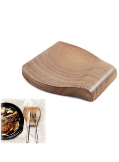 Buy Wooden Spoon Rest For Kitchen Counter, Natural Acacia Wood Spoon Holder For Stove Top or Counter Top, Perfect for Placing Kitchen Utensils, Ladle, Spatula, Tongs, Fork & More, 4.7×4.5 Inch in Saudi Arabia