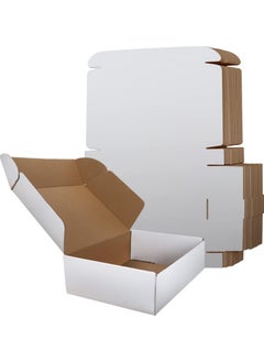 اشتري Packaging cartons [20 white cartons], medium size [29cm x 22cm x 10cm], suitable for wrapping gifts and products, shipping and storage في السعودية