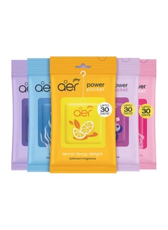 Buy Power Pocket Air Freshener- Bathroom And Toilet Lasts Up To 30 Days Assorted Pack Of 5 in UAE