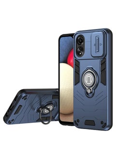 Buy GOLDEN MASK For Oppo Reno 8T 5G Armor Window Bracket Camera Shield Cover Camera Lend Protection With Ringe (Navy Blue) in Egypt