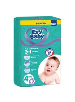 Buy Diapers, Number 4, From 7-18 Kg, Economy Pack - 40 Pieces in Saudi Arabia