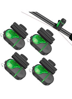 Buy Fishing Bite Alarm, Sensitive Electronic Fishing Alarms Indicator, Sound Bite Alert Bell with LED Lights Fishing Bells Clip On Fishing Rod for Daytime Night Carp Fishing Outdoor 4 Pcs in Saudi Arabia