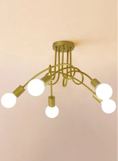 Buy Modern Sputnik Chandelier 5 Lights Ceiling Light for Kitchen Dining Room Bedrooms Gold in UAE