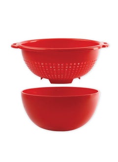 Buy GAB Plastic, Colander with Bowl Set, Drain Colander and washing bowl, Food Strainer Kitchen Accessory, Detachable Colander,
Cleaning Washing, Mixing Fruits and Vegetables, Made from BPA-free Plastic in UAE