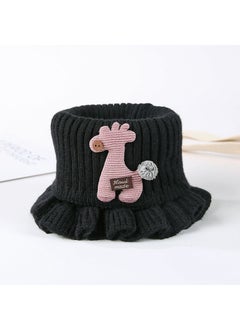 Buy Wool knitted baby scarf Winter Childrens casual collar boys and girls scarf warm baby scarf childrensBlack Black in Saudi Arabia