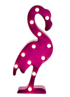 Buy Metal Flamingo Marquee LED Night Light Pink 30cm in UAE