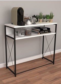 Buy Coffee Corner Table, Entryway Console Table, To Arrange And Organize Your Needs - White / Black in Saudi Arabia