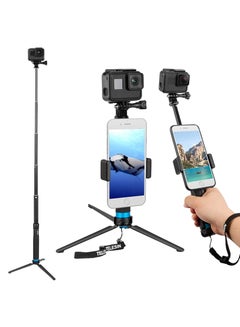 Buy Selfie Stick Monopod For GoPro Selfie Pole With Tripod Mount Phone Holder Clip in Saudi Arabia