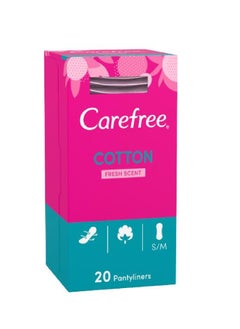 Buy CAREFREE COTTON FEEL NOR FRESH SCENT PANTYLINERS 20'S in UAE