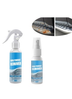 اشتري Car Rust Removal Spray, 2 Pcs Metal Surface Chrome Paint Car Cleaning, Multi-Purpose Car Rust Remover Spray, Car Wheel Rust Remover, for Rust Removal of Various Metals (30ml+100ml) في الامارات