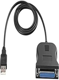 اشتري USB to 25 Pin DB25 Parallel Printer Cable Adapter Cord Converter Black في مصر