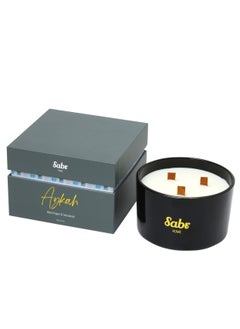 Buy Black Pepper & Cedarwood, Aykah Wood Wick Candle 520G in Saudi Arabia