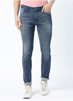 اشتري Mid Rise Faded Jeans with Pocket Detail في السعودية