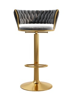 اشتري Luxury bar Stool,Modern Round Adjustable Reception Chair, Gold Velvet Bar Chair, Kitchen high Dining Chair , Height Adjustable and 360° Swivel. Suitable for bar, Home, offce, Cafe في الامارات