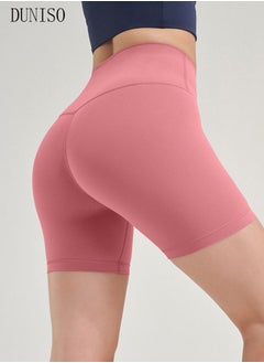 اشتري Womens High Waist Quick Dry Yoga Pants Short Pants Elastic Tummy Control Pants Soft Athletic Workout Stretchy Leggings L في السعودية