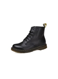 Buy Men Lace Up Martin Boots Black in UAE