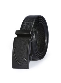 Buy 125CM Creative Casual Versatile Wear Resistant Leather Automatic Buckle Belt in UAE