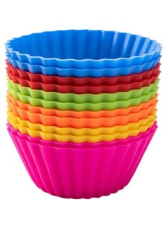 Buy Muffin Cup Cake Mould 12 Pieces Set Multicolour in Egypt