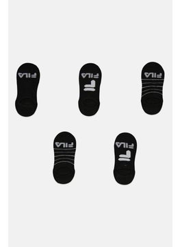 Buy Men 5 Pair Invisible Socks, Black in Saudi Arabia