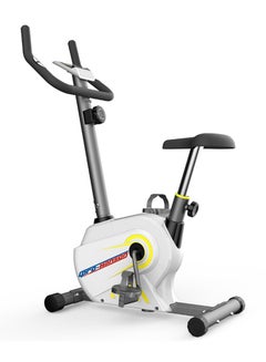 Buy Magnetic Exercise Bike With Hand Pulse, 100 KG - White/Yellow in Egypt