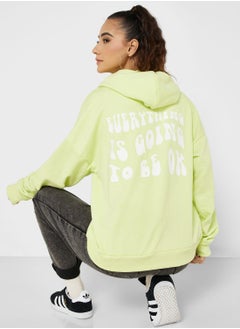 Buy Graphic Zip Thru Hoodie in UAE