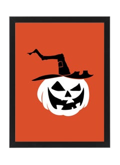 Buy Halloween Spooky Pumpkin Framed Poster 30x40cm - Spooky Halloween Wall Art Decor for Kids' Rooms, Home, Nursery, or Party - Trick or Treat Halloween Decoration Gift in UAE