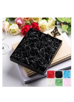 اشتري 100 gram Black  Eco-friendly Shredded Confetti Crinkle Cut Paper for Gift Box Filling في الامارات