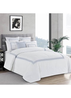 Buy Weston 7-Piece Comforter Set, White - 240x260 cm in UAE