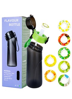 Buy Air Up Water Bottle Air Up Water Bottle with 7 Flavor Pods 750ML Air Up Drinking Water Bottle Starter Set with Flavour Capsules 0% Sugar Water Cup BPA Free Suitable for Outdoor Sport (Blackgreen) in Saudi Arabia