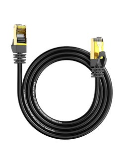 اشتري Ethernet Cable Cat6 Standard Patch Cord Round High Speed Maximum 1000 Megabytes Requires Hardware Support Unshielded Cable For PC Laptop Modem Router Black في السعودية