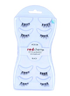 Buy Red Cherry Eyelashes Human HAIR Black 4 IN 1 #  DS 04 in Saudi Arabia