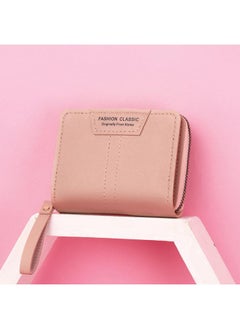 اشتري New Simple Women's Wallet Fashion Short Zipper Two-fold Wallet Women's Korean-style Multi-function Coin Purse في السعودية