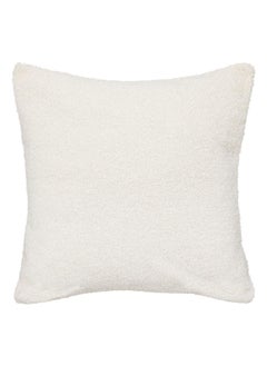 Buy Jaiko Faux Fur Square Shaped Cushion Ivory 40 x 40 cm 196239Z in Saudi Arabia