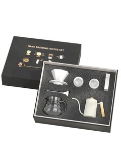 اشتري Coffee Server, Portable Pour Over Drip Coffee Maker Set(White) White في الامارات