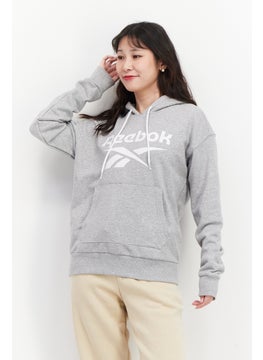 Buy Women Sportswear Fit Long Sleeve Training Sweatshirt, Heather Grey in UAE