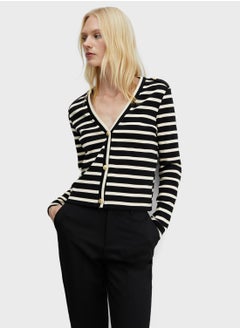 Buy Striped Button Down Cardigan in UAE