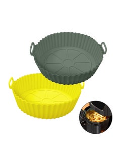 Buy 2Pcs Air Fryer Silicone Liners 3 to 5 QT, Air Fryer Silicone Pot Food Safe Non Stick Air Fryer Basket Bowl Accessories, Reusable Replacement of Flammable... in Egypt