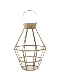 Buy Kai Lantern, Gold & Clear - 29.5x42.5 cm in UAE