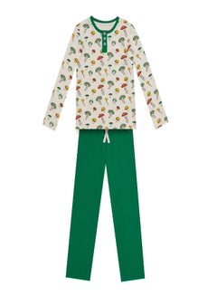 Buy Greentreat Boys Organic Cotton Loungewear Set in UAE