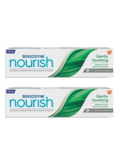 Buy 2 Pieces Of Sensodyne Nourish Toothpaste Gently Soothing with Natural Mint Extract and Aloe Vera, 75 ml in Saudi Arabia