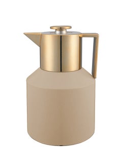 Buy Plastic Tea & Coffee Flask 1 Liter Beige / Gold in Saudi Arabia