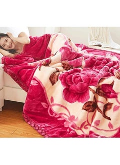 Buy Heavy winter blanket, measuring 240 cm by 200 cm and weighing 6 kg, an ultra-soft double-layer blanket made of high-quality materials in Saudi Arabia