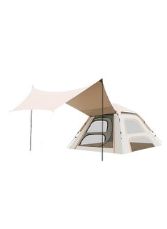 Buy Outdoor Large Space Self-driving Travel Camping Tent Automatic Quick-opening Tent Portable Rainproof Sunshine-proof Tent Fishing Hiking Sunshine Shelter with Canopy in UAE