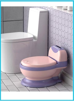 Buy Kid Size Potty, Realistic Potty Training Toilet, Toddler Potty Chair with Soft Seat, Removable Potty Pot, Toilet Tissue Dispenser and Splash Guard, Non-Slip for Toddler& Baby&Kids in Saudi Arabia