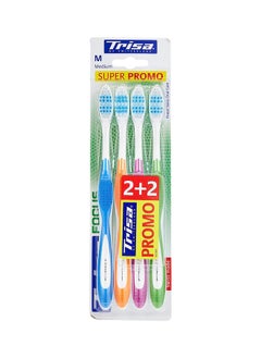 Buy Focus Medium  Toothbrush 4 Pack 2+2 in UAE