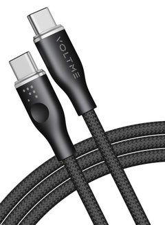 اشتري 100W E-Marker 5A USB C to USB C Cable 1m, Powerlink Rugg Double Nylon USB Type C Charging Cable for iPhone 15 Pro Max/MacBook Pro 2020/2021/iPad Pro 2021/2020/iPad Air 4/5/Galaxy S21/Pixel/Huawei في الامارات