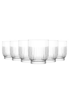 Buy 6-Piece drinking glass set clear 330ML in Saudi Arabia